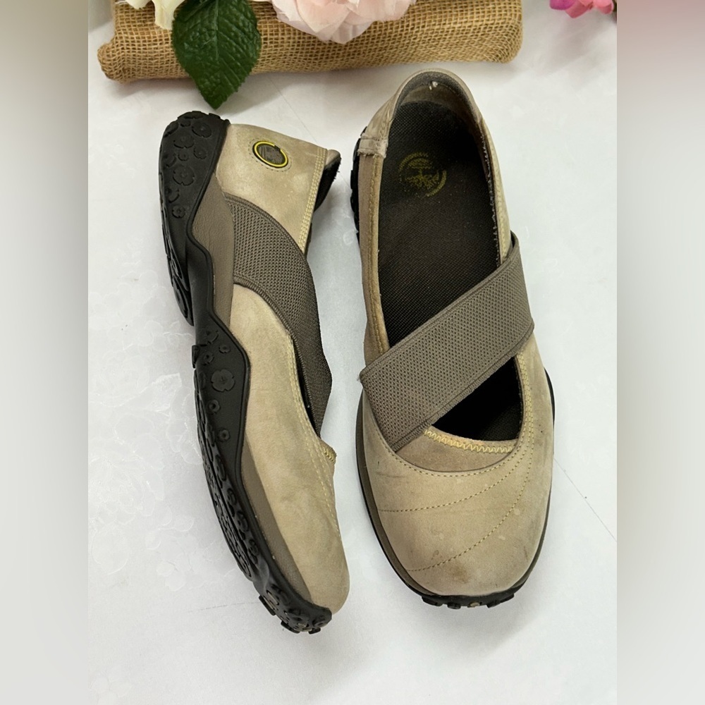 Comfort Mary Jane Slip-On Shoes - Taupe